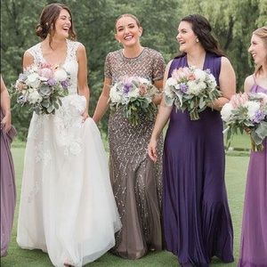 ADRIANNA PAPELL Beaded✨💎, Cap-sleeve Gown